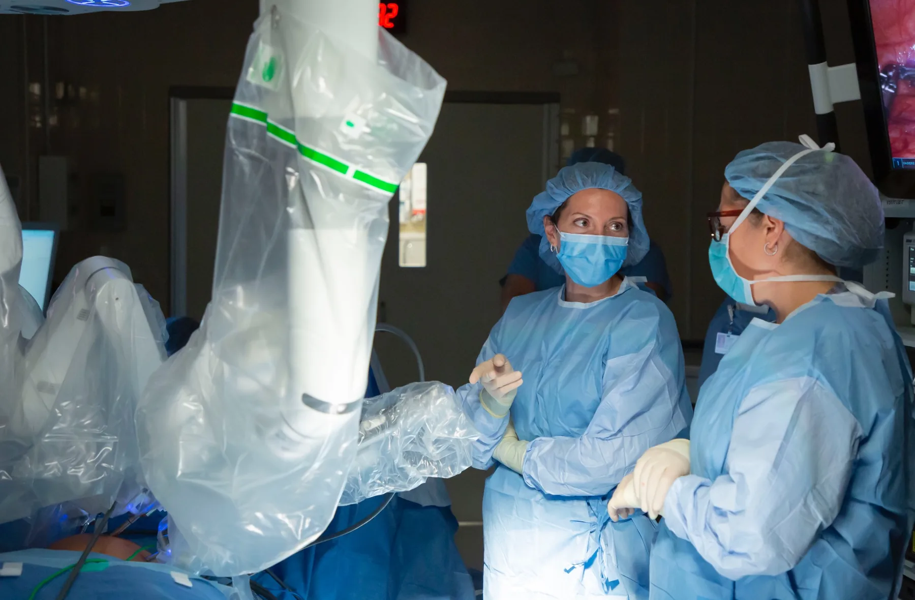 Healthcare professionals photographed together in a clinical environment